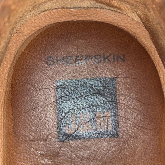 NWOB JOHNSTON & MURPHY SHEEPSKIN DRIVING MOC Size 9 Tan Suede PENNY LOAFER main image 10